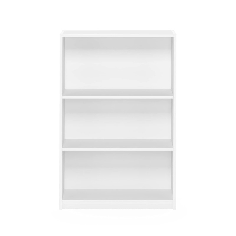 FURINNO JAYA Simple Home 3-Tier Adjustable Shelf Bookcase, White