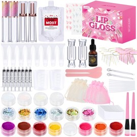 Lip Gloss Make Your Own Set, Vezerd Lip Gloss Making Kit, Moisturising Girls Lip Gloss Lipstick DIY Making Set Funny Make Up Gift for Women