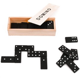 KandyToys M.Y 6" Double-Six Dominoes in Wooden Retro Gift Box
