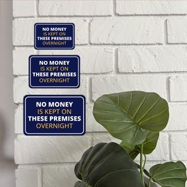 Classic Framed Plus No Money Is Kept On These Premises Overnight Wall or Door Sign | Health And Safety Office Signage - Medium