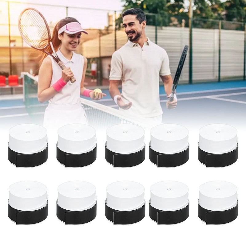 10Pcs Tennis Racket Grip Tape Anti Slip Comfortable Sweat Absorbent