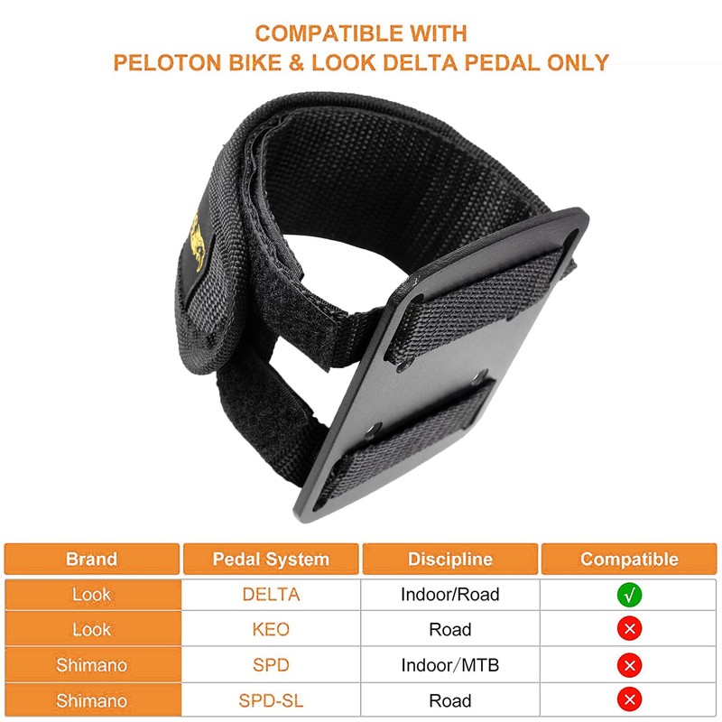 Singker Toe Clips Straps for Peloton Bike Adjustable Metal Pedal
