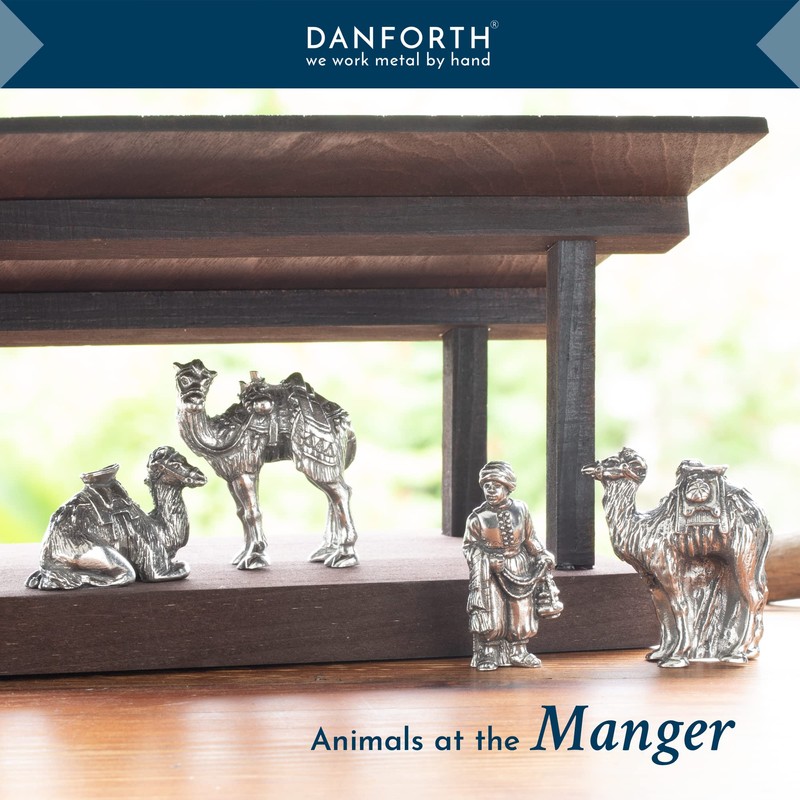DANFORTH - Camel Standing Nativity Figurine - Handcrafted Pewter Nativity