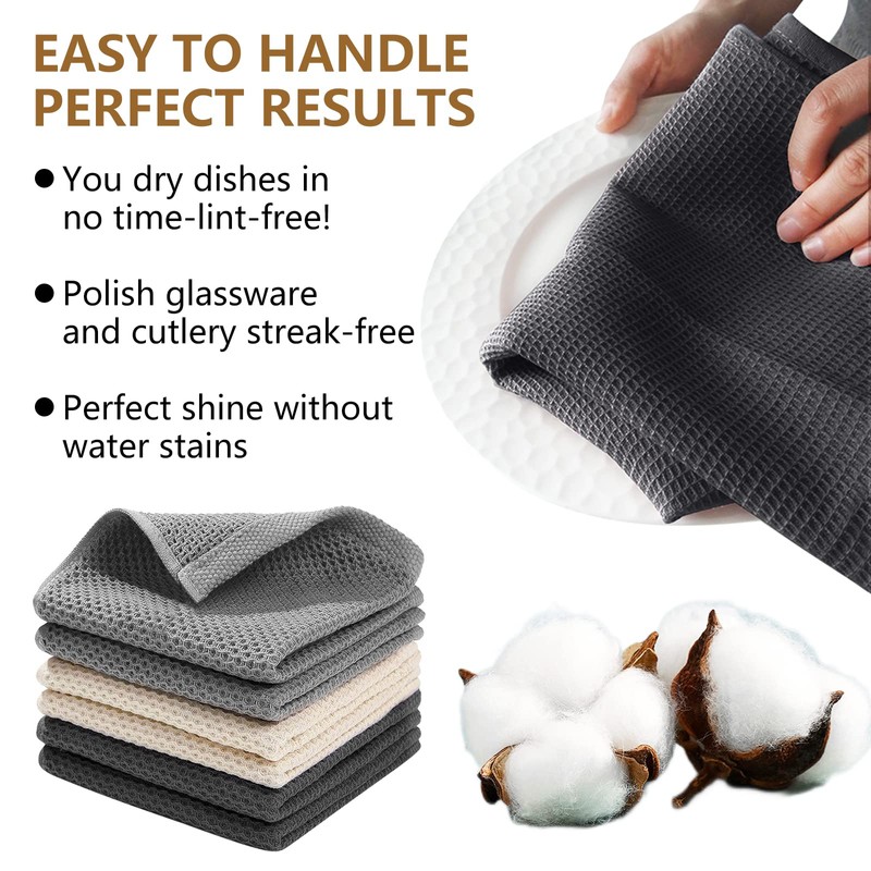 JOTOL Tea Towels, Kitchen Towels, Super Soft, Absorbent Kitchen Towels,