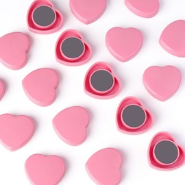PYJLBX 20PCS Fridge Magnets - Mini Heart Refrigerator Magnets - Heavy Duty Strong Magnets for Whiteboard, Map & Locker, Cute Pink Small Decorative Magnet for Classroom, Kitchen, Office, Home, Cabinet