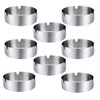Ashtray, Pack of 8 Round Stainless Steel Ashtrays, Used in
