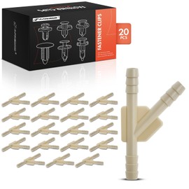A-Premium 20PCS Nylon 3 Ways Hose Y Connector 3/16" Vacuum Adapter Fasteners Retainer Compatible with GM Models