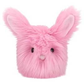 Depesche 13262 Snukis Cuddly Toy Rabbit in Pink with Long Ears, Approx. 18 cm Plush Toy with White Tail