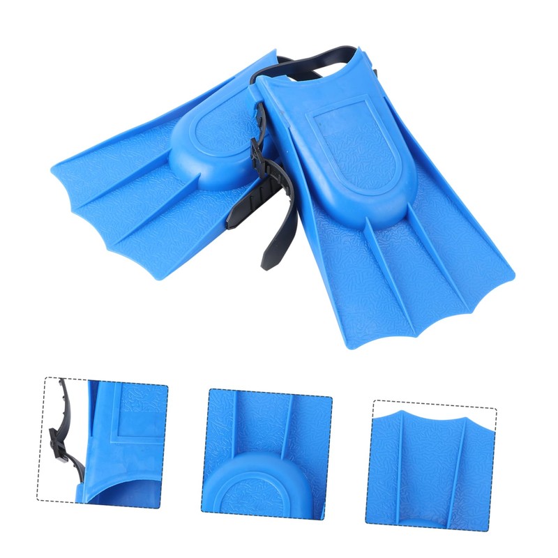 Kisangel 2pcs Swimming Fins Adjustable Diving Flippers Lightweight Snorkeling Training