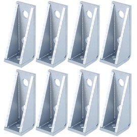 yeesport 12 Pcs 90 Degree Gusseted Fittings, Right Angle Connector Brackets for 1-5/8" Strut Channel, 3-Hole Welded Corner Braces, Heavy Duty Carbon Steel Corner Connector Braces, Fit 1/2" Bolts