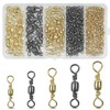 JOGFFDE 210pcs Fishing Barrel Swivel Rolling Barrel Bearing Fishing Swivel