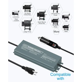 Waterproof 12V Power Supply Adapter for GMG Green Mountain Grill Jim Bowie, Daniel Boone, Davy Crockett Prime/Prime Plus Grill, P-1001 P-1266 13FT Power Cord Replacement Part for Ledge Peak Trek