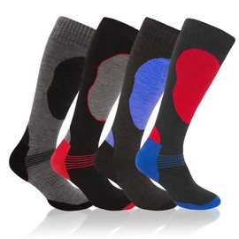 i-Smalls Men's Performance Ski Socks Knee High Compression Support Warm, Breathable & Cushioned Winter Socks (11-13)