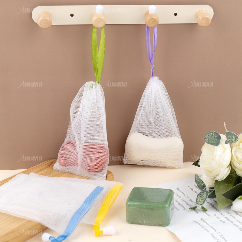 AUEAR, 20 Pack Handmade Soap Exfoliating Mesh Pouch Saver Bag