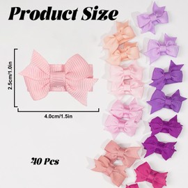 Baby Hair Clips 40 Pcs, Hair Bows Mini Snap Clips | 4cm Baby Swallowtail Bow Hairpins | Bows Hair Accessories for Baby Girls, Newborn Infant, Toddlers