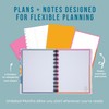 Happy Planner Undated Plans + Notes Monthly Planner Notebook Journal,