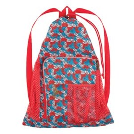 Speedo Red Bright and Blue Deluxe Ventilator Mesh Bag