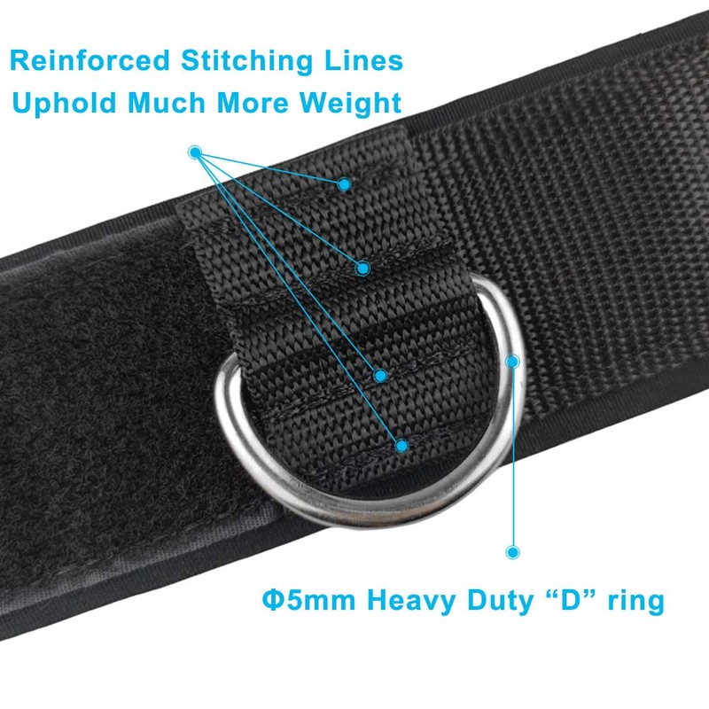 YCYU Padded Ankle Cable Straps for Cable Machine, Ankle Cuffs