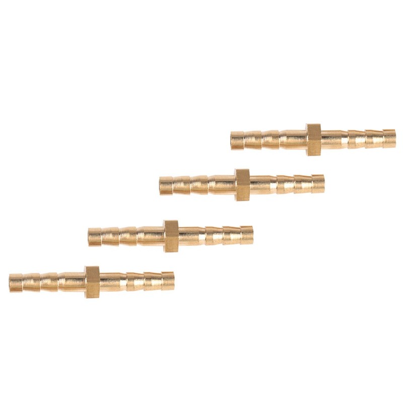 4 Pieces 4-4 mm Brass Fitting Hose Barb Splicer Mender