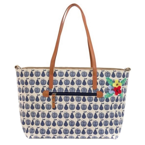 Pink Lining Nottinghill Tote - Apples & Pears Blue