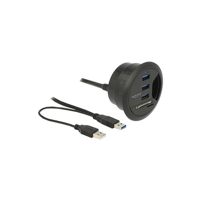 DeLOCK 62869 USB 3.0 (3.1 Gen 1) Type-A 5000Mbit/s Black