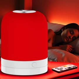 EPOE Red Light Therapy Sleep,Reds Nightlight with 670nm Wavelength Aid to Support Deep Relaxation,Touch Remote Control Red Light for Sleep Lamp Backed by Science for Adults & Kids Bedrooms