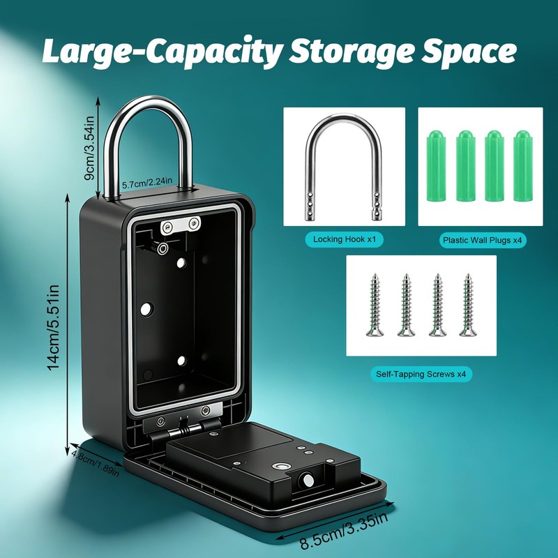 Delousiber Smart Lock Box Key Safe - APP Control &
