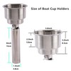 316 Stainless Steel Drop-in Boat Cup Holder,Portable Drink Holder,Adjustable Angle