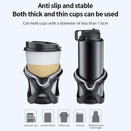 Car Cup Holder, Car Drinks Holder Air Vent Cup Holder for Car, Universal Adjustable Car Vehicle Cup Holder with max. Ø76mm, Car Cup Holder for Water Coffee Juice Bottle Stand (Silver Grey)
