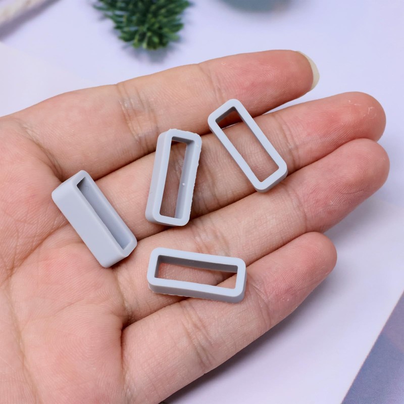 Honbay 4PCS 18mm Rubber Replacement Watch Band Loops Silicone Watch