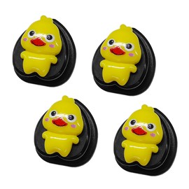SKERJOVL 4PCS Cute Car Mini Hooks, Self-Adhesive Auto Backseat Hanger, Multifunctional Car Wall Hanging Hook, Universal Hook Stickers for Key Charging Cable Earphone Auto Interior Accessories (Duck)