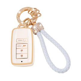 Alozbpo Key Fob Cover Compatible with Acura, Soft TPU Key Case Protection Compatible with Acura CDX RDX RLX NSX TLX TLX-L Smart Remote Key Holder