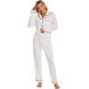 Yoolfine Button Up Pajamas for Women, Long Sleeve Sleepwear Soft