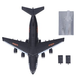 1 : 100 Scale Diecast Airplanes Model Collectible Decoration Pull Back Aircraft Model Toy Black