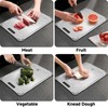 ZYBIDEAL 3Pcs 100% Pure Titanium Cutting Board with Grooves, Update