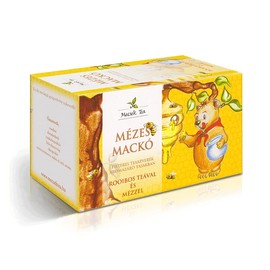 Mecsek Honey Bear Rooibos Baby Children Kids Natural Herbal Fruit Tea with Rosehip and Hibiscus Flower 20 Teabags
