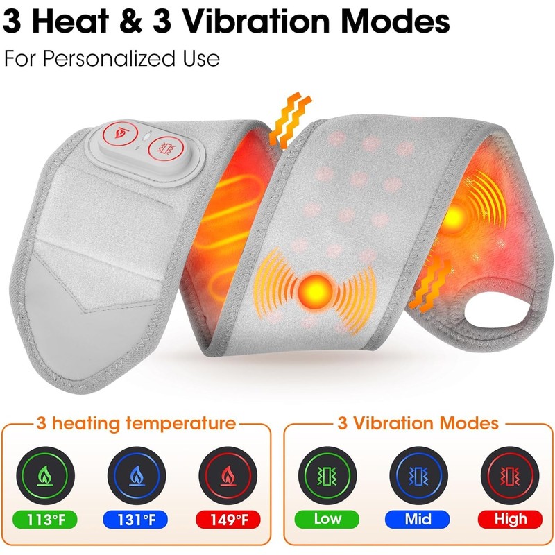 Cordless Wrist Heating Pad with Red Light for Carpal Tunnel