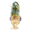 Rooster Trinket Box Embedded Rhinestone Alloy Bright Colors Wide Application