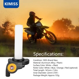 KIMISS Twist Accelerator Pedal Throttle Grip, 22 mm Motorcycle Handlebar Throttle Grip for 50cc-160cc ATV Dirt Bike (C)