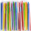 Plastic Straws, 100 Pcs Straws, Plastic Straws Individually Wrapped, Colorful