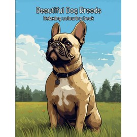 Beautiful Dog Breeds: Mind and stress release adult colouring book