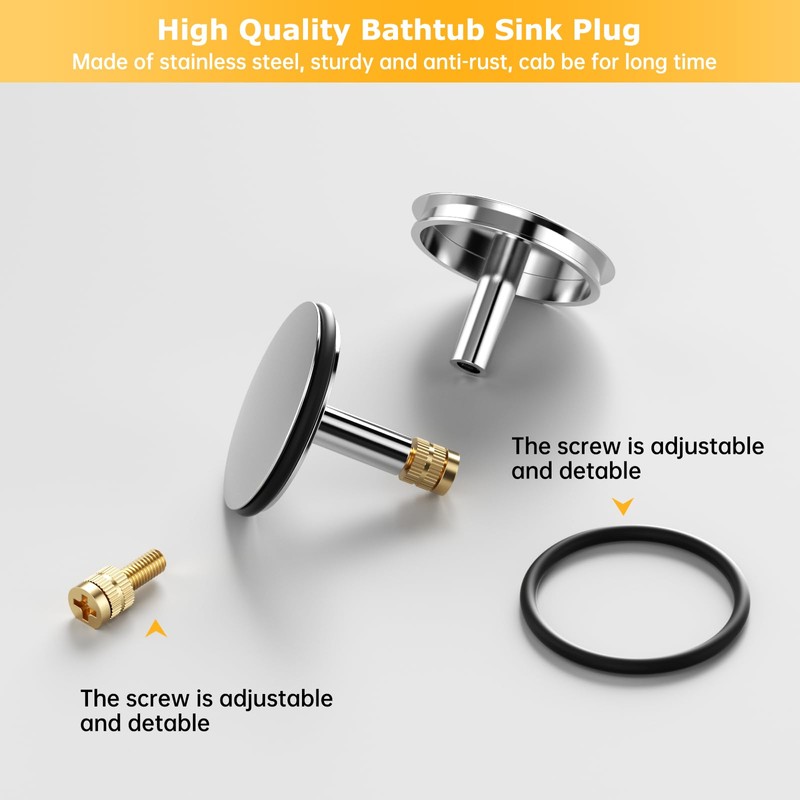 1 x Bath Plug Sink Plug 43 mm Bath Plug