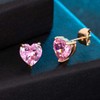 Heart Austrian Crystal Stud Earrings for Women Fashion 925 Sterling