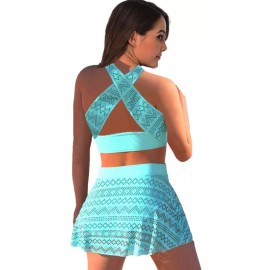 Generic Traje De Baño De Playa Sexi Con Falda De Malla Para Mujer