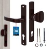 KOTARBAU® Door Handle Set 92 mm Long Plate Brown Profile