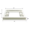 iMBAPrice IMBA-BES2 2-Gang Non-Metallic Shallow Surface Box Extender in White,