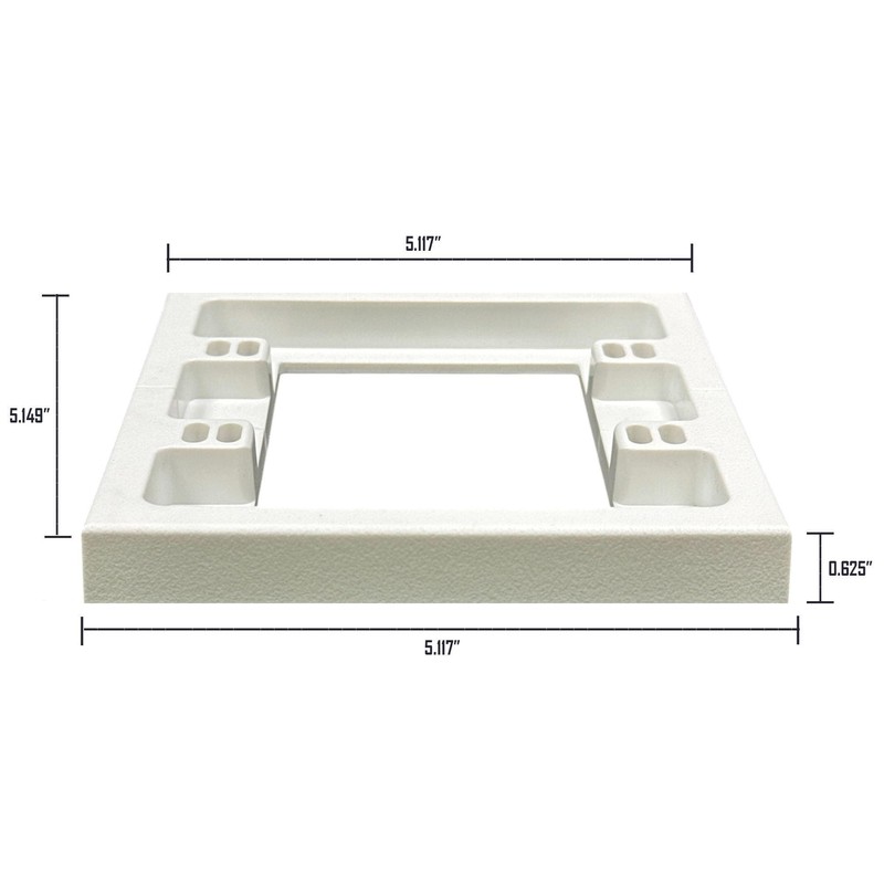iMBAPrice IMBA-BES2 2-Gang Non-Metallic Shallow Surface Box Extender in White,