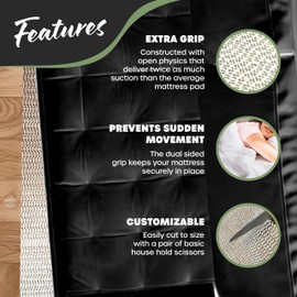 Nevlers 84"x22" White Couch Cushion Grip Pad | Durable PVC Foam Non Slip Pad | Open-Weave Gripper Pad Design | Couch Stoppers to Prevent Sliding Cushions | Couch Supporter for Under The Cushions