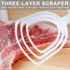BOLEXION White Poly Bone Dust Scraper, Meat & Fish Scraper,