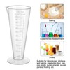 2 Pack 100ml Measuring Cup, Clear Plastic Cone Round Base